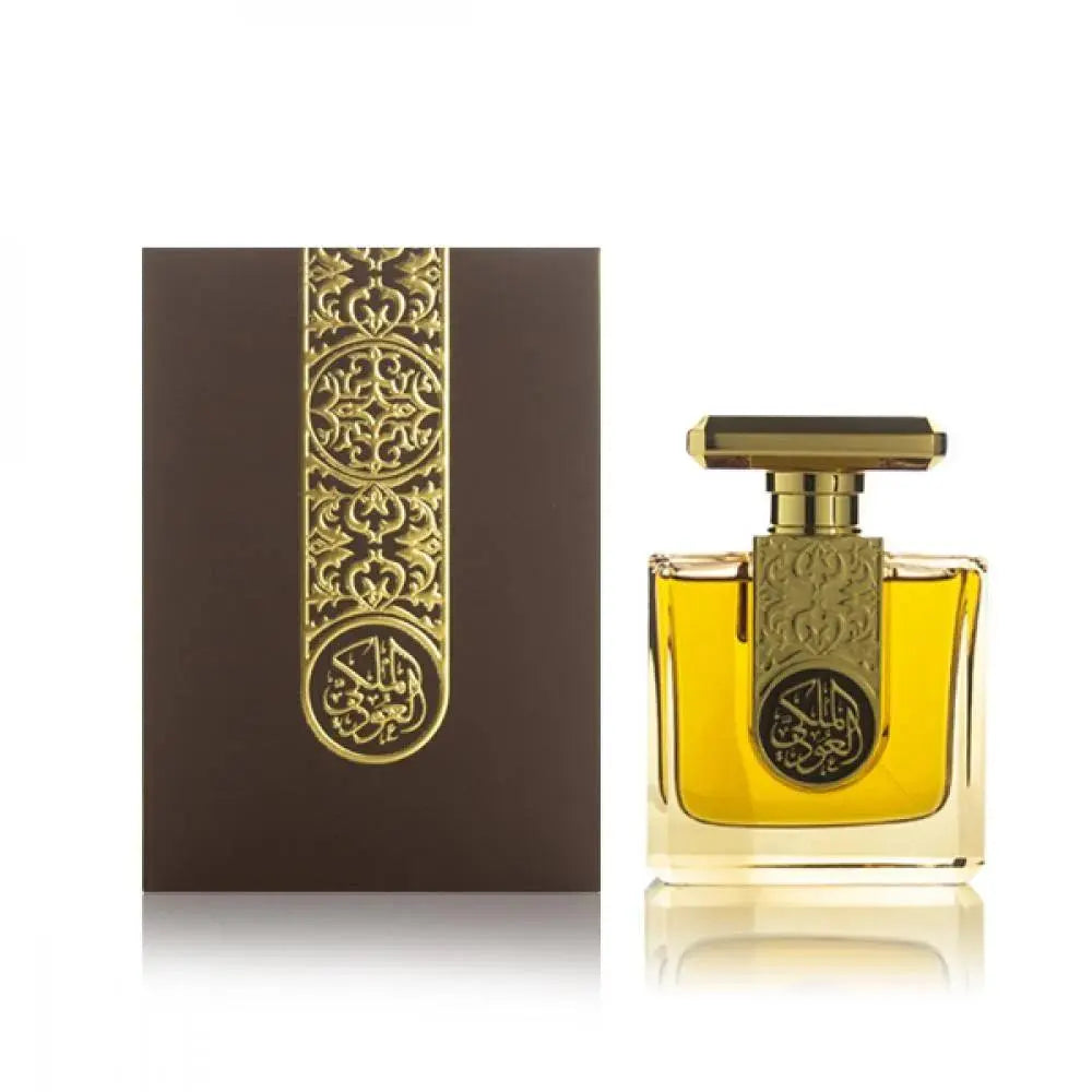 בושם Royal Oud מבית Arabian Oud לגברים 85 מ"ל, מבט חזיתי על בקבוק היוקרה המבטיח ניחוח עוד עוצמתי ועמוק.
