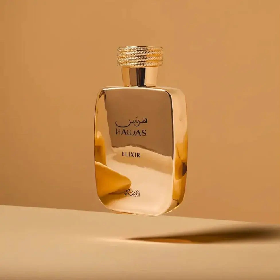 בקבוק Hawas Elixir Rasasi EDP 100ml יוניסקס – זווית אלגנטית