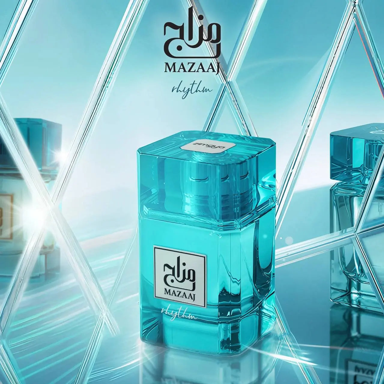 בקבוק Mazaaj Rhythm Zimaya EDP 100ml יוניסקס – זווית אלגנטית